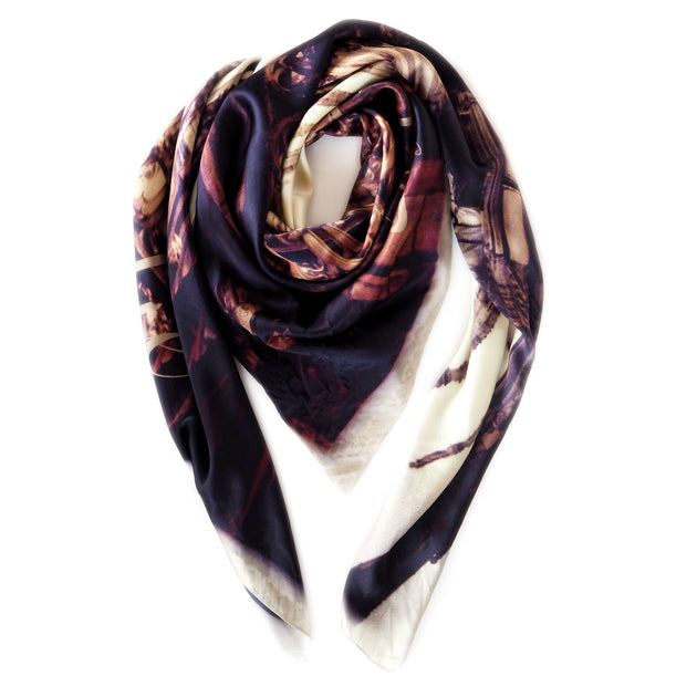 Dolce & Gabbana Scarf Duomo di Milano Design - Twill Silk 36 Inch Square  Scarf