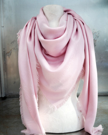 Louis Vuitton Jacquard Weave Monogram Shawl Light Pink